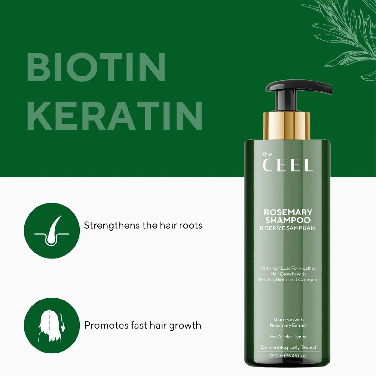 Ceel Rosemary Shampoo-250ml – For Clean, Fresh-Looking Hair