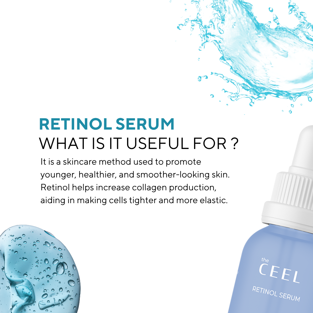 Ceel Natural Retinol Serum-30ml - Anti Wrinkle & Anti Aging With Retinol 1%, Ceramides and Niacinamide