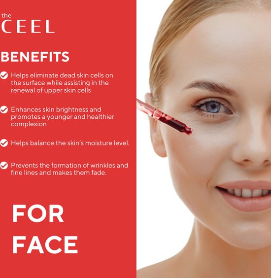 Ceel Natural AHA+BHA Red Peeling Serum-30ml - Skin Dullness