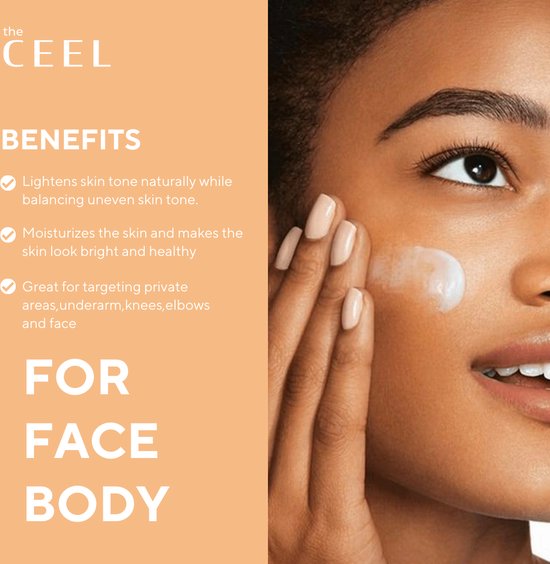 Ceel Natural Skin Brightening Cream-50ml - Skin Brightening & Even Tone | Added with Glutathione and Kojic Acid