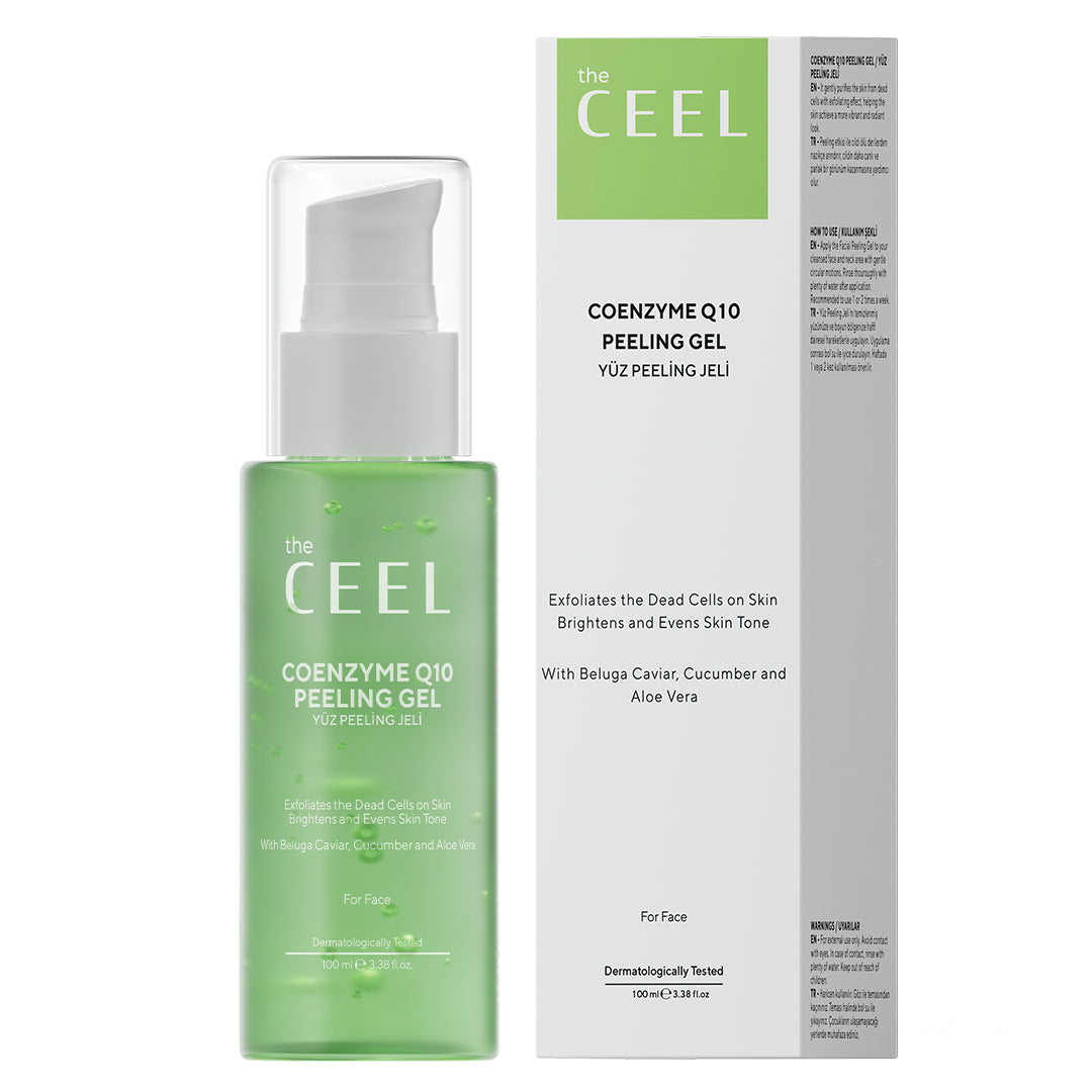 Ceel Coenzyme Peeling Gel-100ml - Exfoliation & Dead Skin Removal With Beluga Caviar, Cucumber and Aloevera
