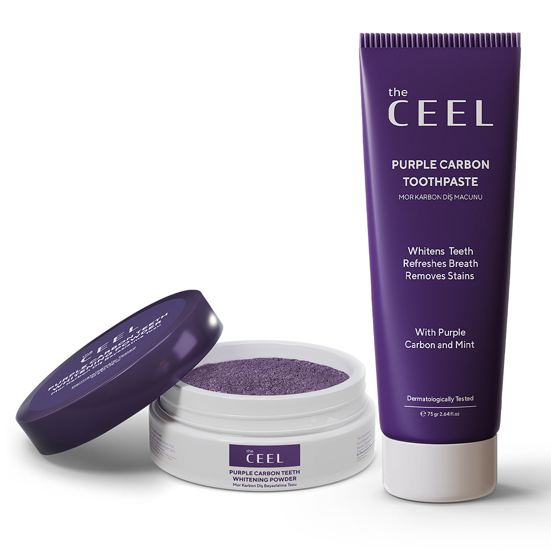 Ceel Whitening Ritual – Purple Carbon Combo ( Toothpaste 75g + Powder 50g )