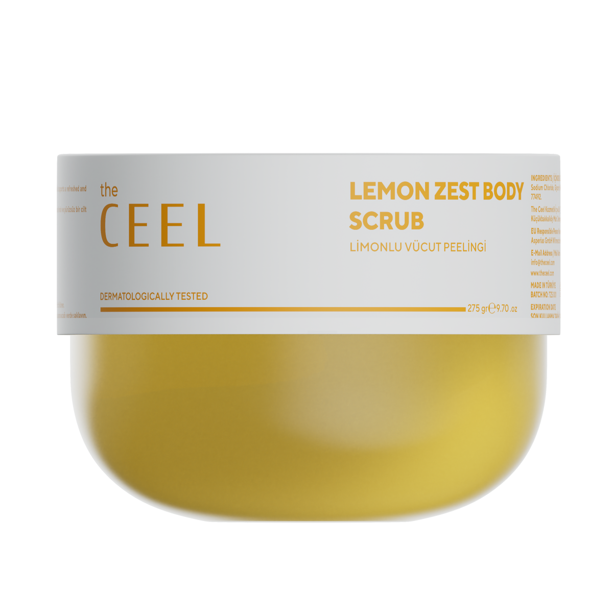 Ceel Lemon Extract Body Scrub – Moisturizing, Nourishing and Purifying – 275gms