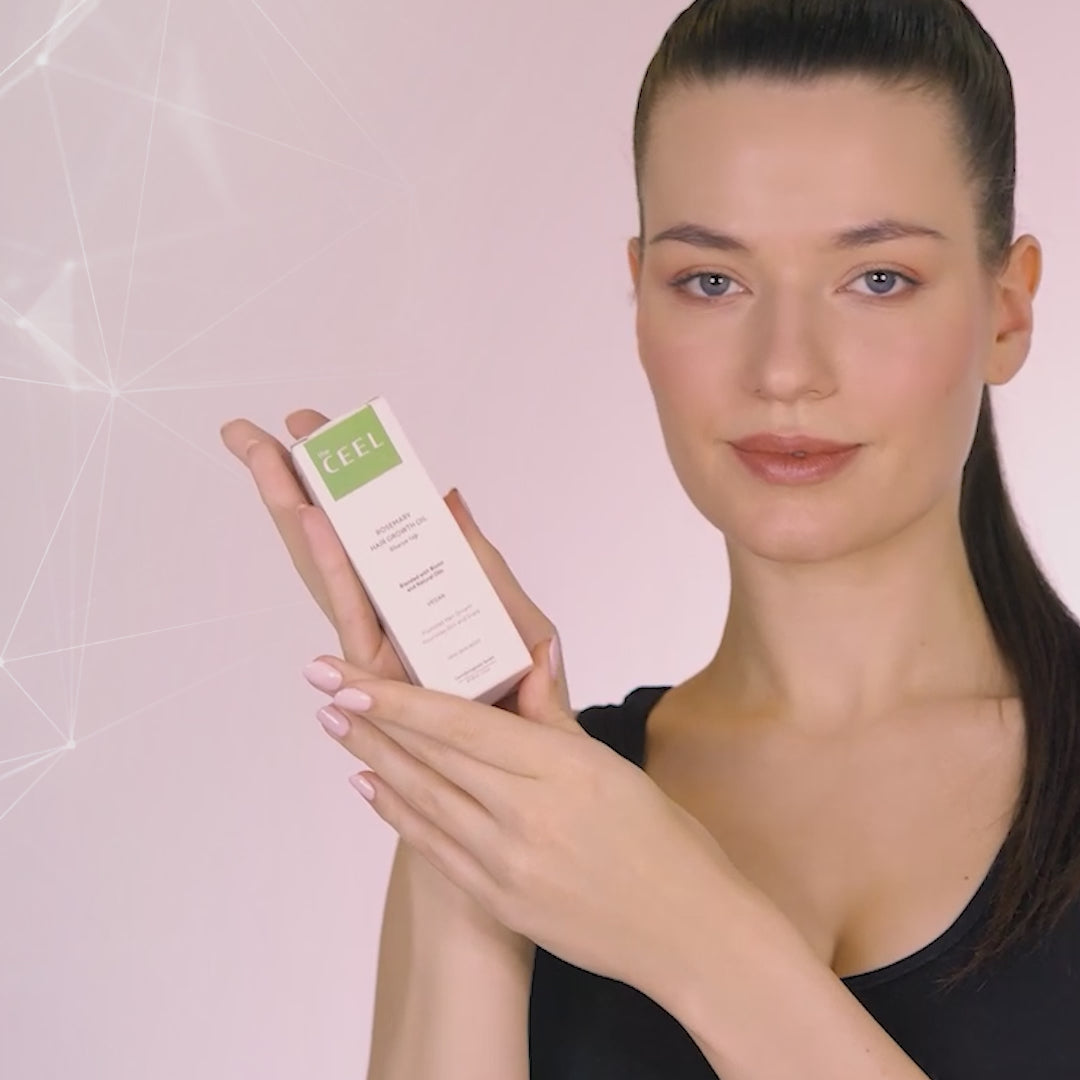 Load video: Ceel Rosemary Hair Oil-50ml – Scalp and Hair Nourishment